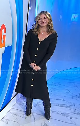 Jenna’s black button front dress on Today