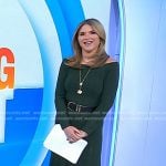 Jenna’s green off-shoulder maxi dress on Today