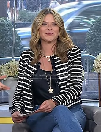 Jenna’s sequin striped cardigan on Today