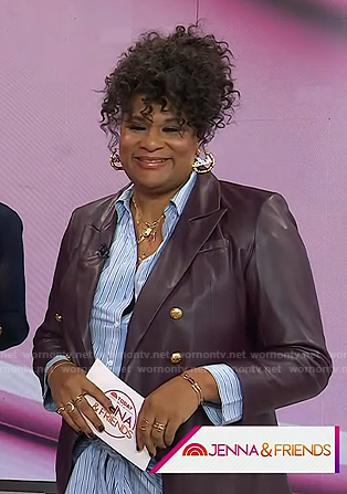 Julee Wilson’s brown leather blazer on Today