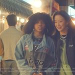 Juliana’s oversized denim jacket on XO Kitty