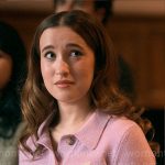 Kacey’s lilac polo sweater on The Sex Lives of College Girls