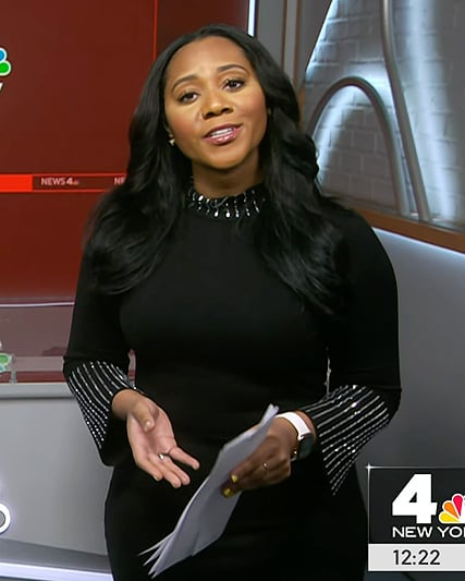 Kay’s black embellished dress on NBC News Daily
