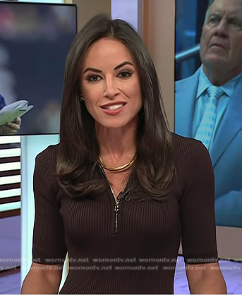 Kaylee’s brown half-zip polo dress on Today