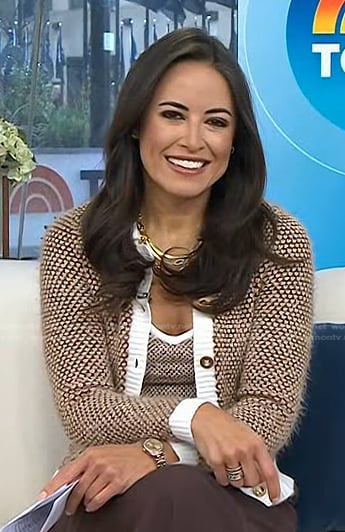 Kaylee’s brown knit cardigan on Today
