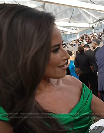 Kaylee’s green satin gown on Today