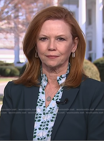 Kelly O’Donnell’s light blue floral top on Today