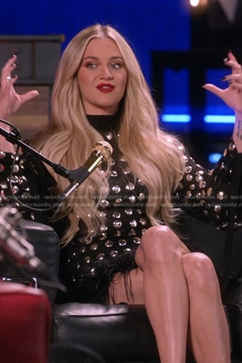 Kelsea’s black studded top and skirt on The Voice
