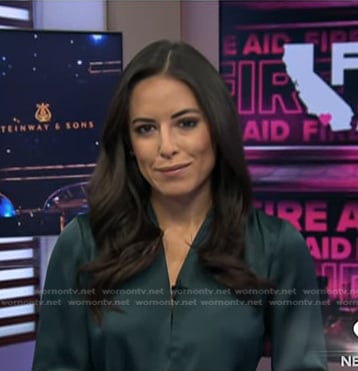 Kaylee’s green satin shirt on Today