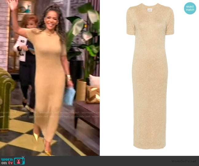Khaite Helen short-sleeve knitted dress worn by Sunny Hostin on The View