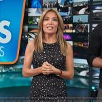 Kit’s black polka dot ruched dress on Access Hollywood