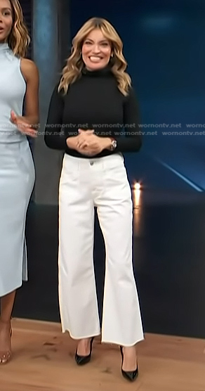 Kit’s white patch pocket pants on Access Hollywood
