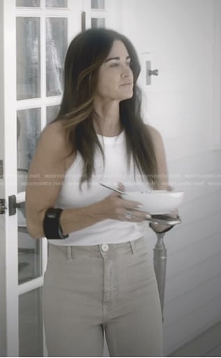 Kyle’s beige jeans on The Real Housewives of Beverly Hills