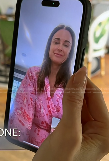 Kyle’s pink print robe on The Real Housewives of Beverly Hills