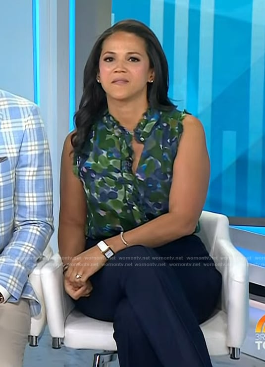 Laura’s green floral top on Today