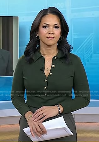 Laura’s green polo top on Today