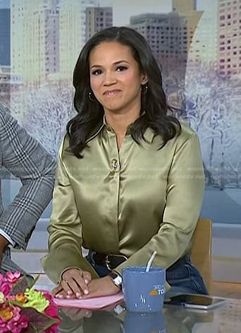 Laura’s green satin blouse on Today