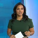 Laura’s green short sleeve sheath dress on Today