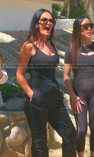 Lisa’s black tank and pants on The Real Housewives of Salt Lake City