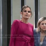 Lucy’s magenta pink tie waist dress on General Hospital