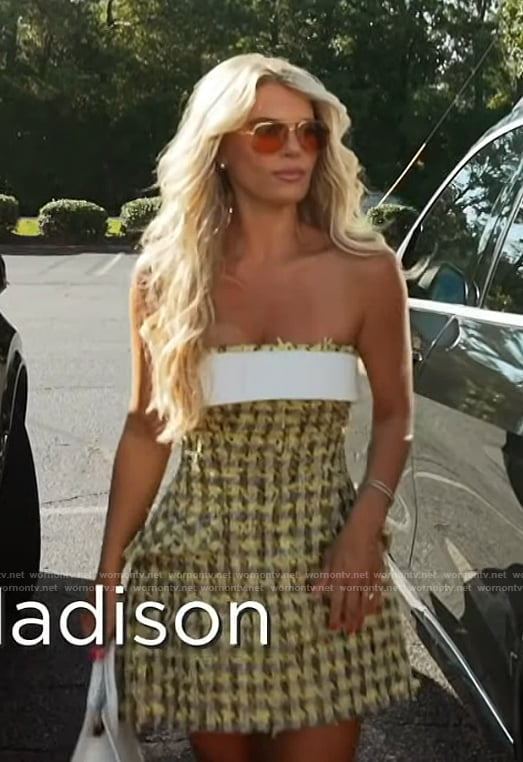 Madison’s yellow tweed mini dress on Southern Charm