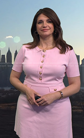 Maria’s pink button front dress on Today