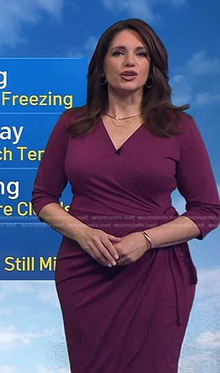 Maria’s purple wrap dress on Today