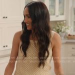 Meghan Markle’s beige textured knit tank top on With Love Meghan