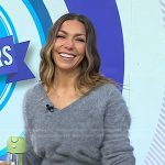 Melissa Garcia’s grey mohair sweater and red pants on Today