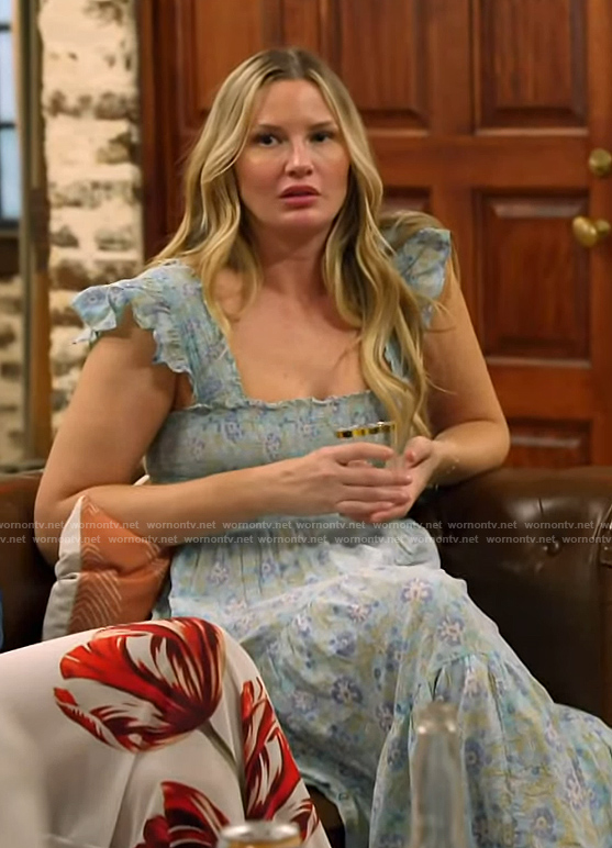 Molly’s floral print smocked dress on Southern Charm