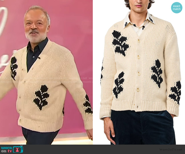 NN07 Mika Chunky Cardigan Sweater worn by Graham Norton on Sherri