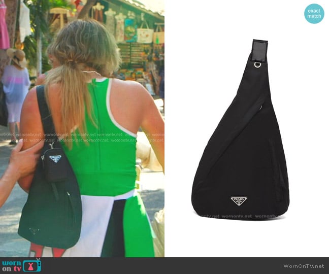 Prada Re-Nylon Logo-plaque Backpack worn by Heather Gay on The Real Housewives of Salt Lake City