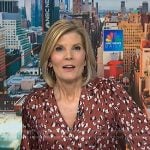 Kate’s brown floral blouse on NBC News Daily