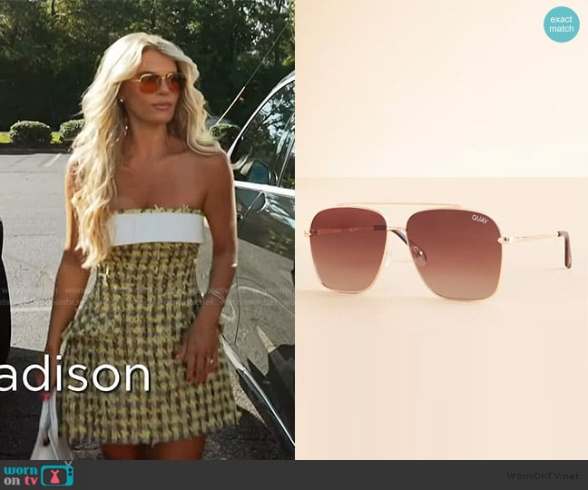 Quay High Roller Polarized Sunglasses worn by Madison LeCroy on Southern Charm