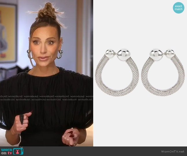 Rabanne Pixel Tube Earrings worn by Dorit Kemsley on The Real Housewives of Beverly Hills