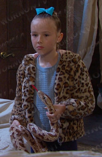 Rachel’s leopard jacket on Days of our Lives