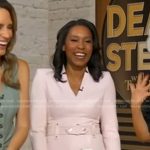 Rachel’s pink belted dress on Good Morning America