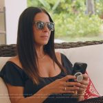 Rebecca’s black crochet knit skirt on The Real Housewives of New York City