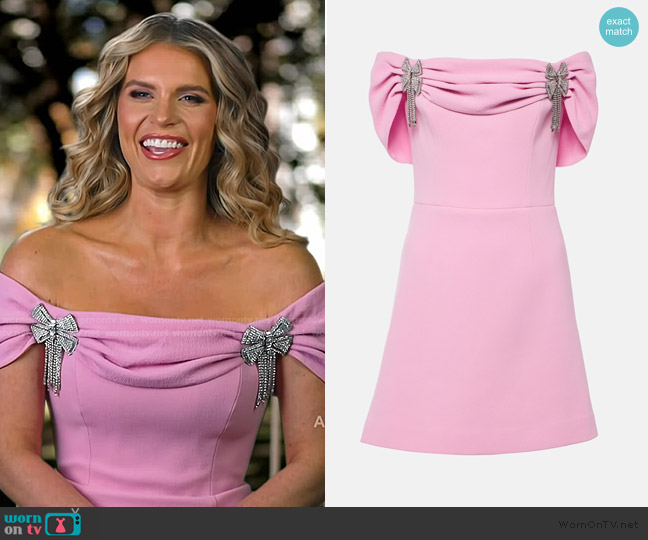 Rebecca Vallance Odetta embellished bow-detail minidress worn by Madison LeCroy on Southern Charm
