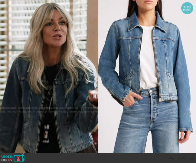 Re/done Slim Fit Denim Jacket worn by Dee (Kaitlin Olson) on Abbott Elementary
