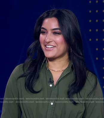 Reena’s green shirtdress on Good Morning America