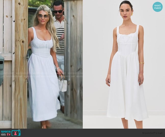 Reformation Balia Linen Dress worn by Madison LeCroy on Southern Charm