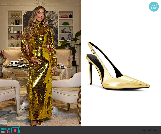 Retrofete Cindy Slingback worn by Erin Lichy on The Real Housewives of New York City