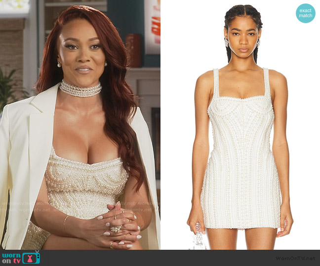 Retrofete Elaina Pearl Dress worn by Ashley Darby on The Real Housewives of Potomac