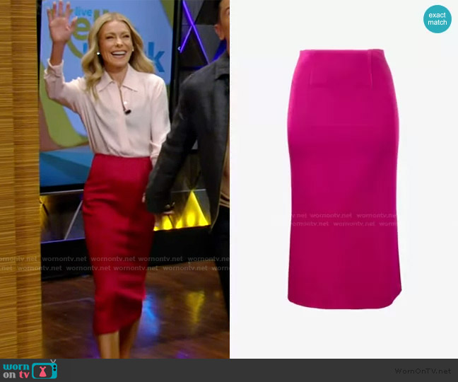 Roland Mouret Salway Skirt worn by Kelly Ripa on Live with Kelly and Mark