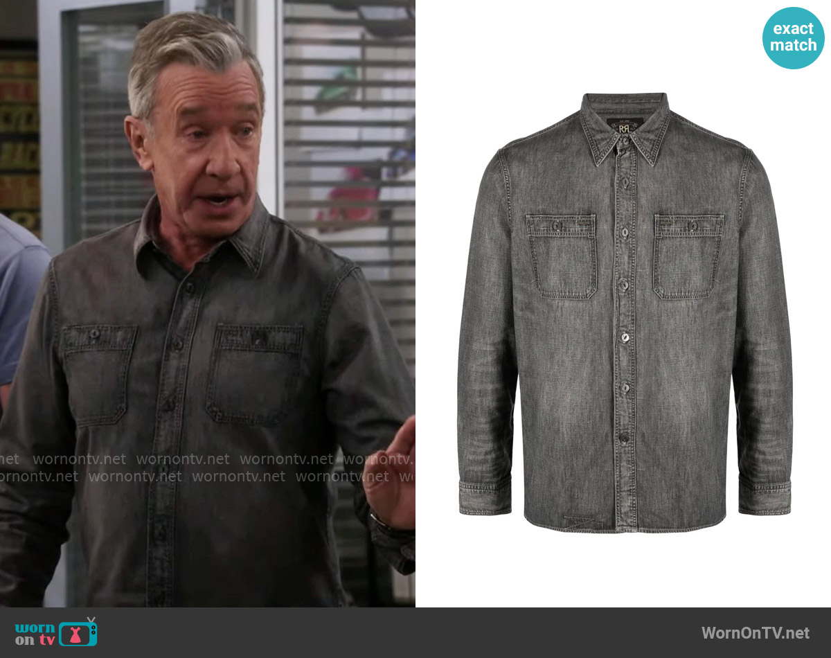 Ralph Lauren RRL Harvest long-sleeve cotton shirt worn by Matt (Tim Allen) on Shifting Gears