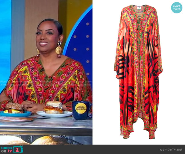 Sai Sankoh Dahlia Goddess kaftan worn by Melba Wilson on Good Morning America