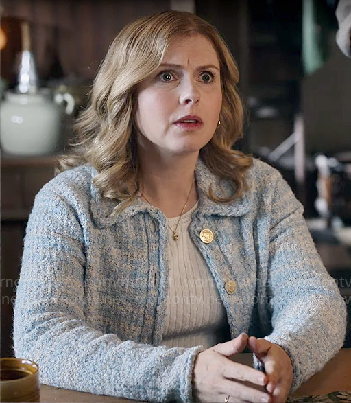 Sam’s blue tweed jacket on Ghosts
