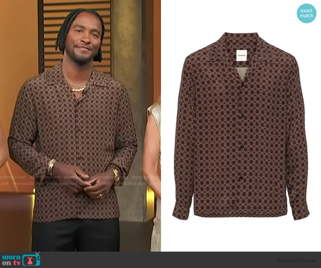 Sandro Loose Fit Shirt worn by Scott Evans on Access Hollywood