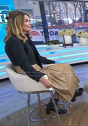 Savannah’s black horsebit ankle boots on Today